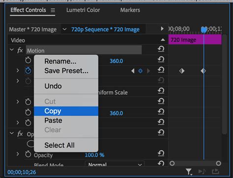 copy clips in premiere pro.